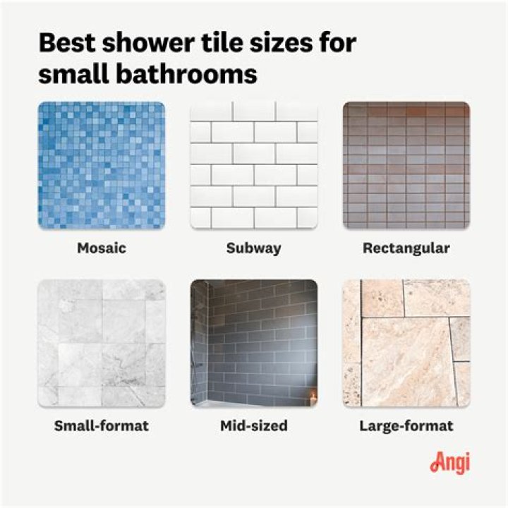 What size tile is recommended for a small bathroom?